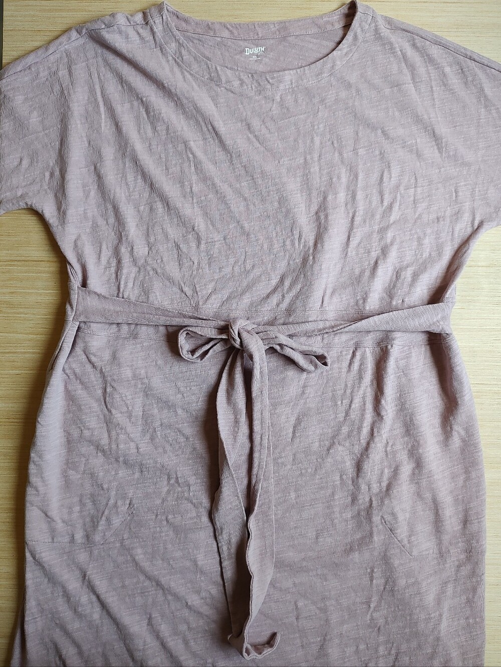 Duluth Trading Slow with the Flow Novelty Dress Midi Mauve Pink Slits XXL 2XL
